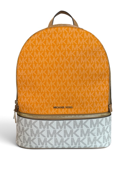 Michael Kors Handbags - Michael Kors Bag Rhea Medium Color-Block Signature Logo Backpack - like new!